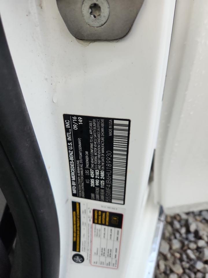 2017 Mercedes-Benz C 300 VIN: 55SWF4JB6HU189930 Lot: 93663825