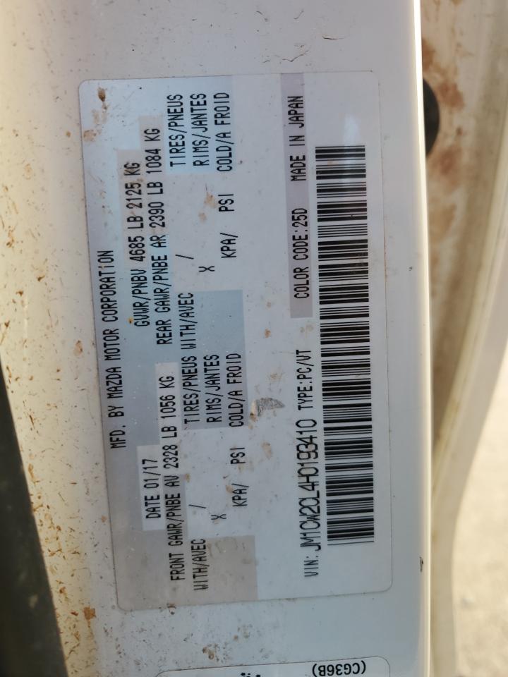 2017 Mazda 5 Touring VIN: JM1CW2CL4H0193410 Lot: 92557955