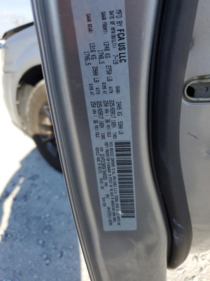 2019 Dodge Journey Se VIN: 3C4PDCBB5KT848593 Lot: 93401655