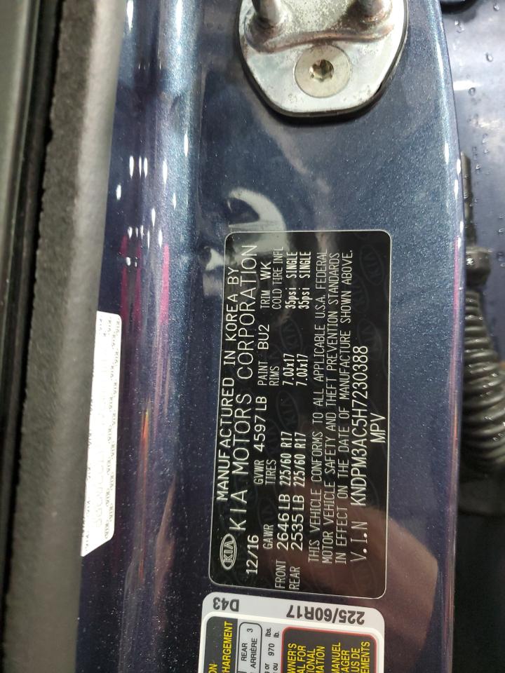 2017 Kia Sportage Lx VIN: KNDPM3AC5H7230388 Lot: 93488955