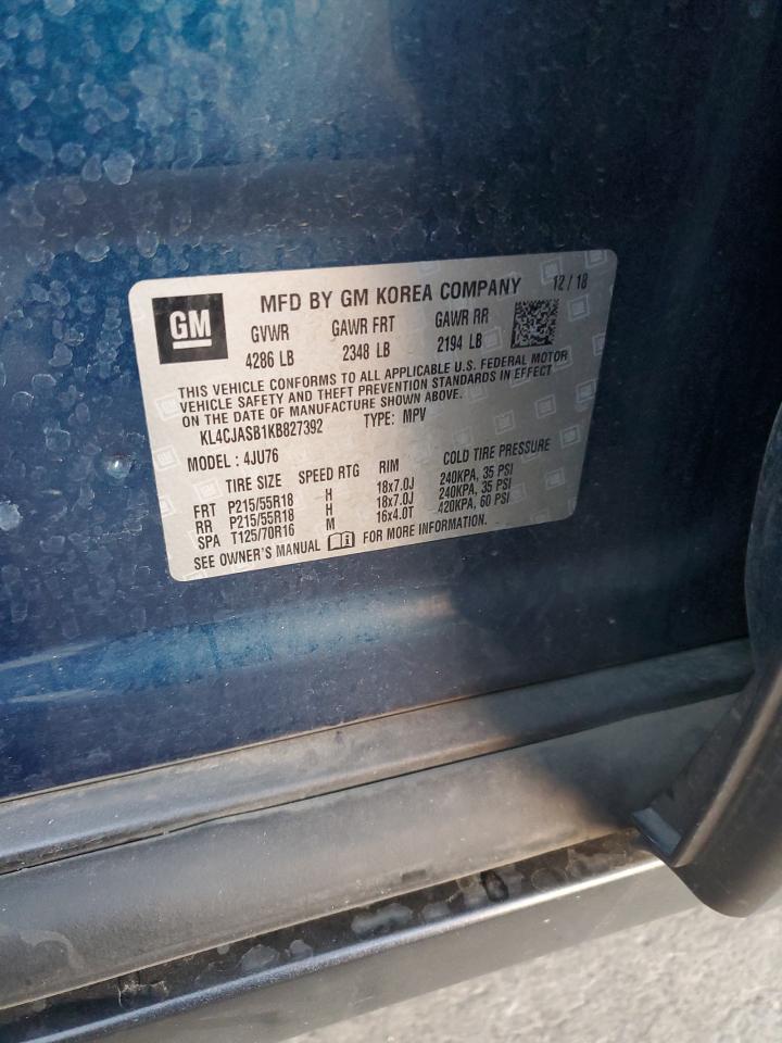 2019 Buick Encore Preferred VIN: KL4CJASB1KB827392 Lot: 91467435