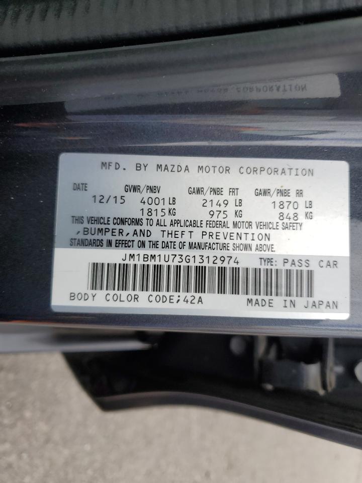 2016 Mazda 3 Sport VIN: JM1BM1U73G1312974 Lot: 90922195