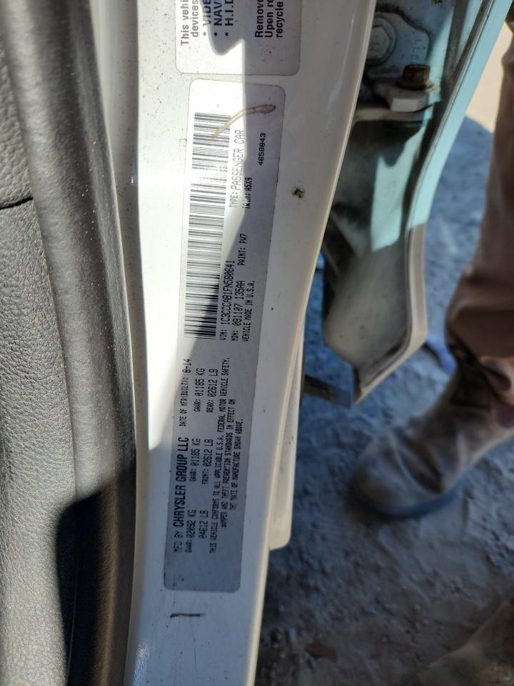 2015 Chrysler 200 Limited VIN: 1C3CCCAB1FN580641 Lot: 92525405