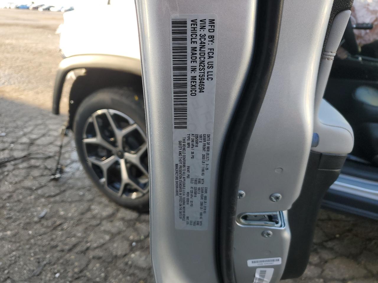 2025 Jeep Compass Limited VIN: 3C4NJDCN2ST594694 Lot: 92739805