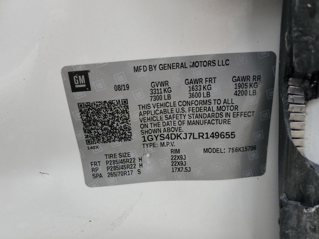 2020 Cadillac Escalade Platinum VIN: 1GYS4DKJ7LR149655 Lot: 92130545