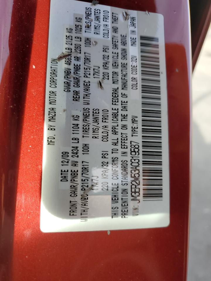 2010 Mazda Cx-7 VIN: JM3ER2W53A0319587 Lot: 91234525