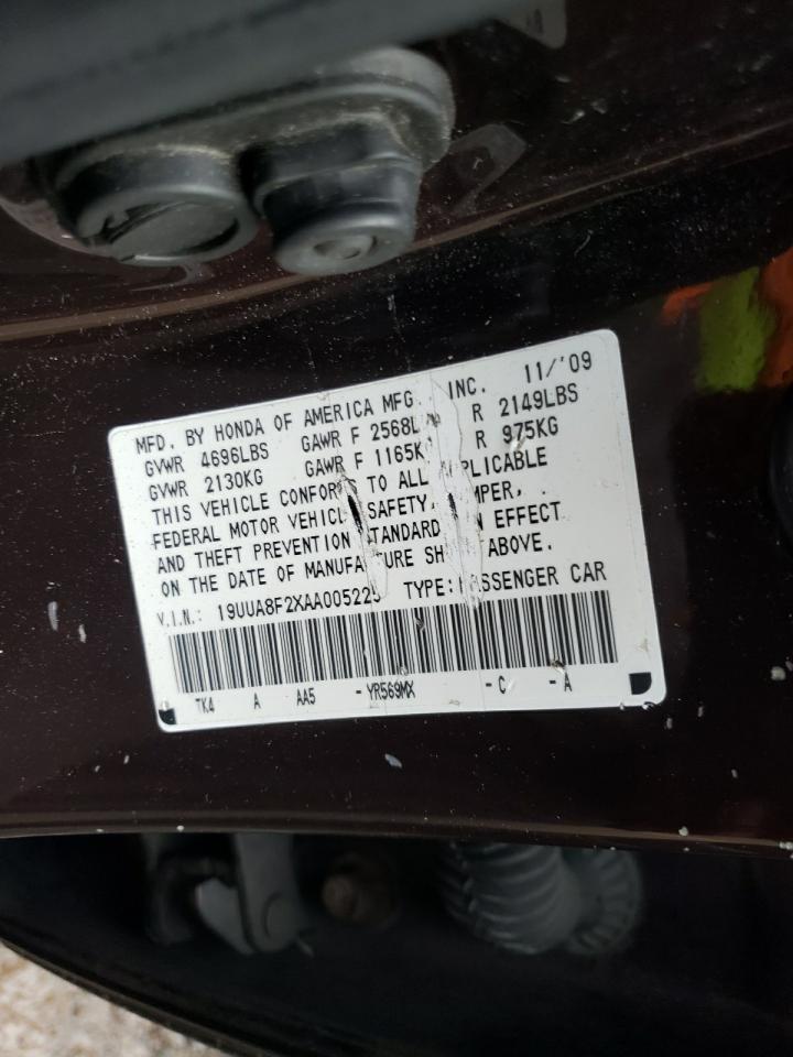 2010 Acura Tl VIN: 19UUA8F2XAA005225 Lot: 93502195