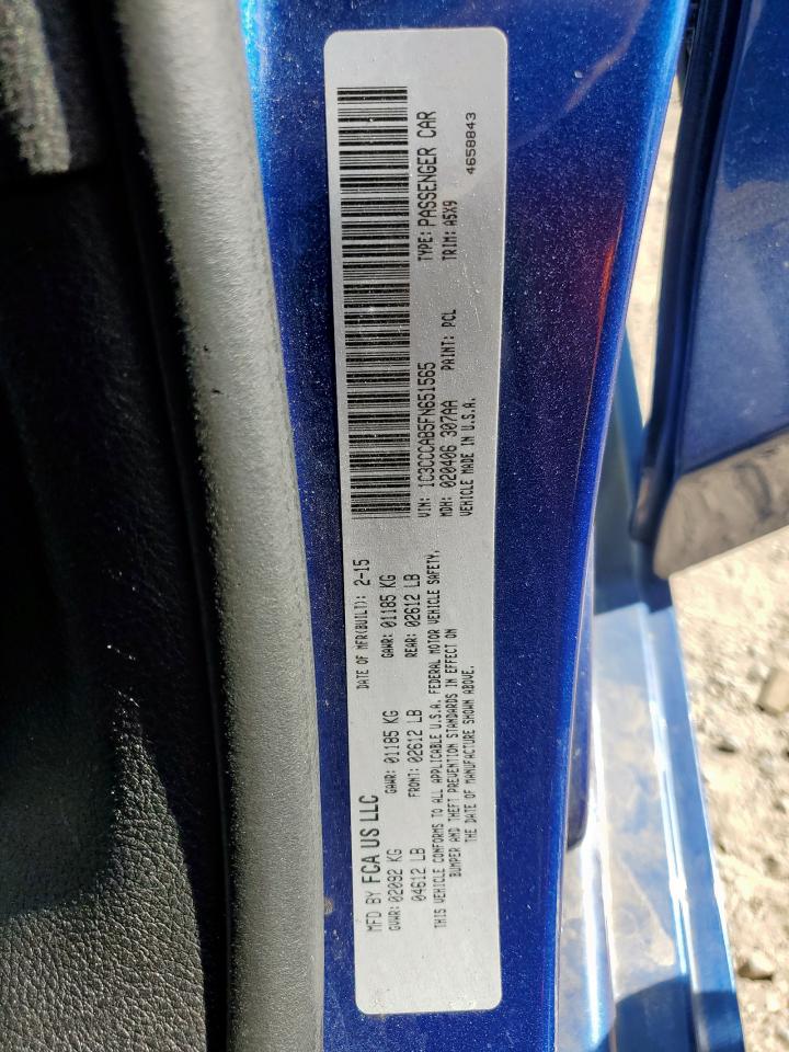 2015 Chrysler 200 Limited VIN: 1C3CCCAB5FN651565 Lot: 91417225