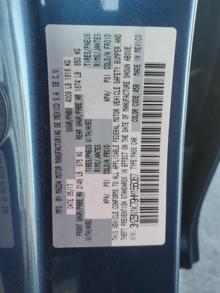 2017 Mazda 3 Sport VIN: 3MZBN1K79HM156067 Lot: 92662925