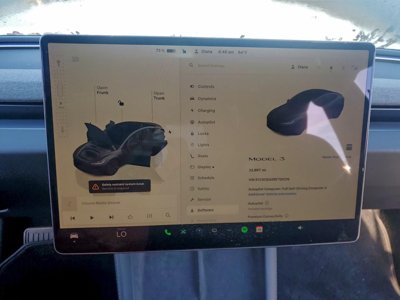 2024 Tesla Model 3 VIN: 5YJ3E1EA0RF726316 Lot: 93652965