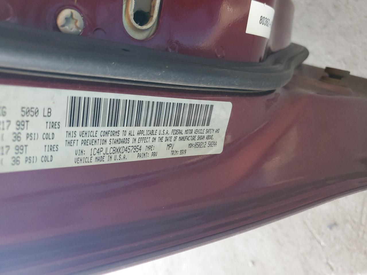 2019 Jeep Cherokee Latitude VIN: 1C4PJLCBXKD457954 Lot: 91769765