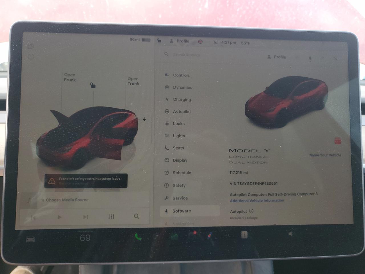 2022 Tesla Model Y VIN: 7SAYGDEE4NF480551 Lot: 93035955