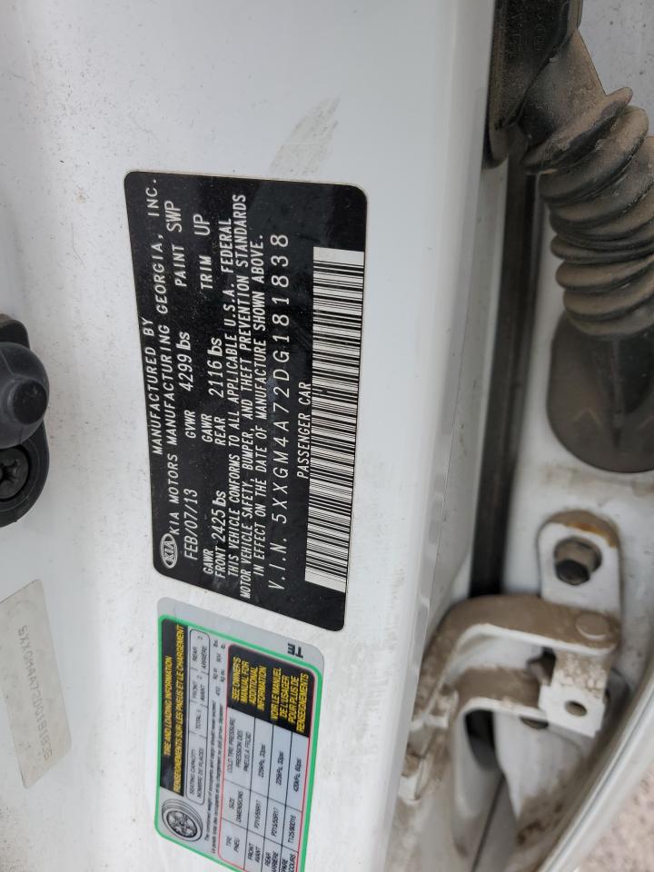 2013 Kia Optima Lx VIN: 5XXGM4A72DG181838 Lot: 93770885