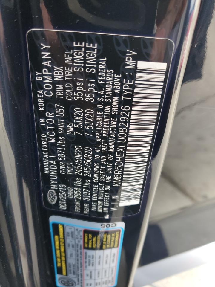 2020 Hyundai Palisade Limited VIN: KM8R5DHEXLU082926 Lot: 91740785