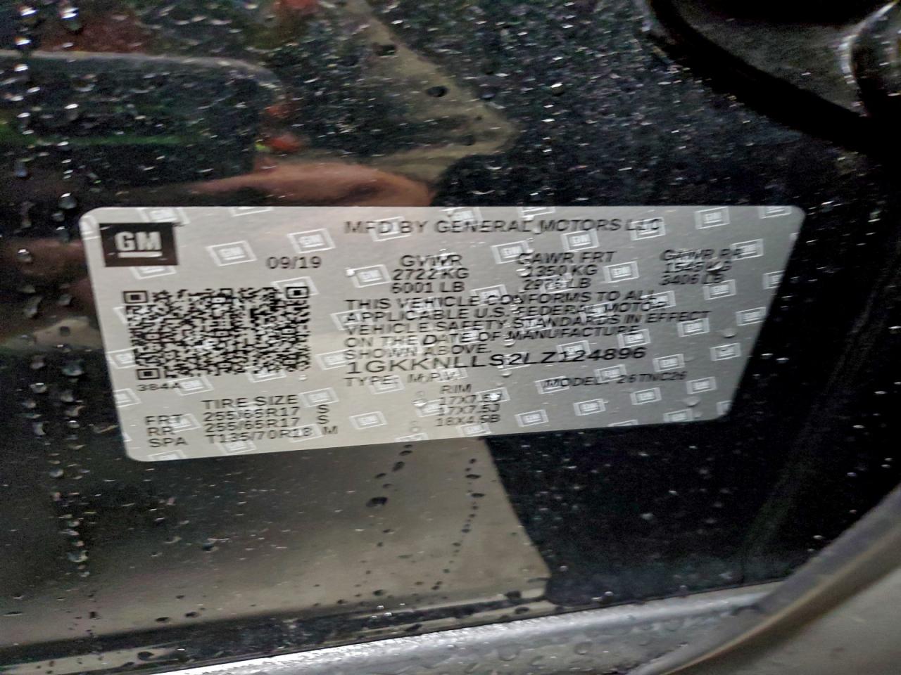 2020 GMC Acadia At4 VIN: 1GKKNLLS2LZ124896 Lot: 94376415