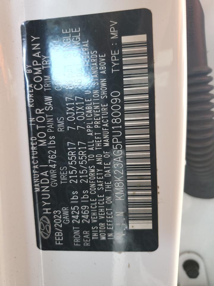 2023 Hyundai Kona Se VIN: KM8K23AG5PU180090 Lot: 91699755