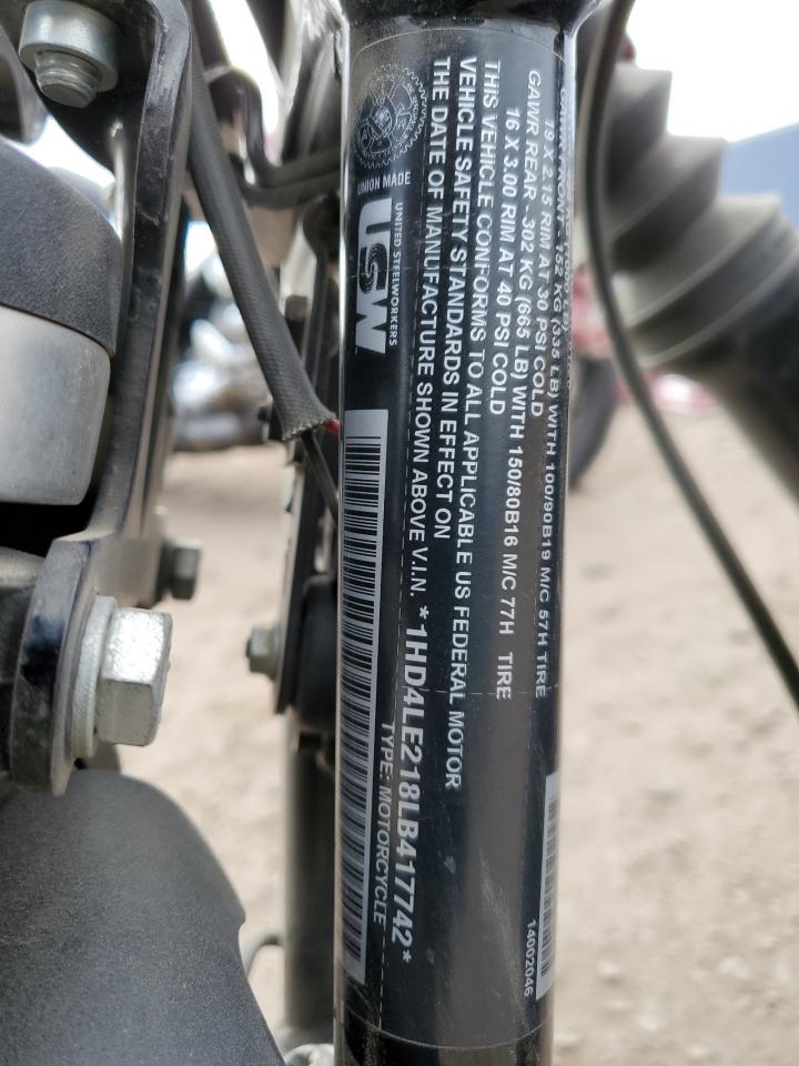 2020 Harley-Davidson Xl883 N VIN: 1HD4LE218LB417742 Lot: 91326975