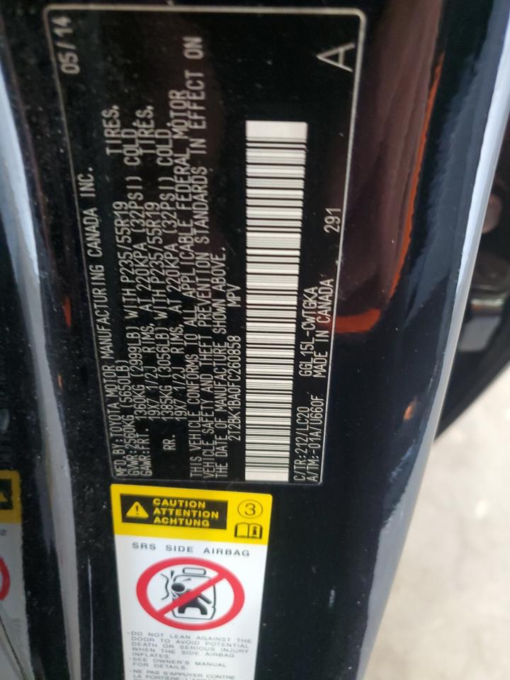 2015 Lexus Rx 350 Base VIN: 2T2BK1BA0FC260858 Lot: 92369725