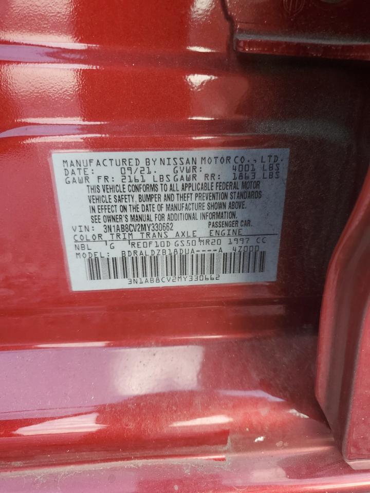 2021 Nissan Sentra Sv VIN: 3N1AB8CV2MY330662 Lot: 93334335