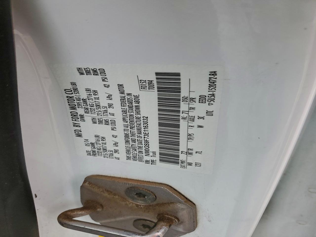 2014 Ford Transit Connect Xlt VIN: NM0GS9F73E1163032 Lot: 93317885