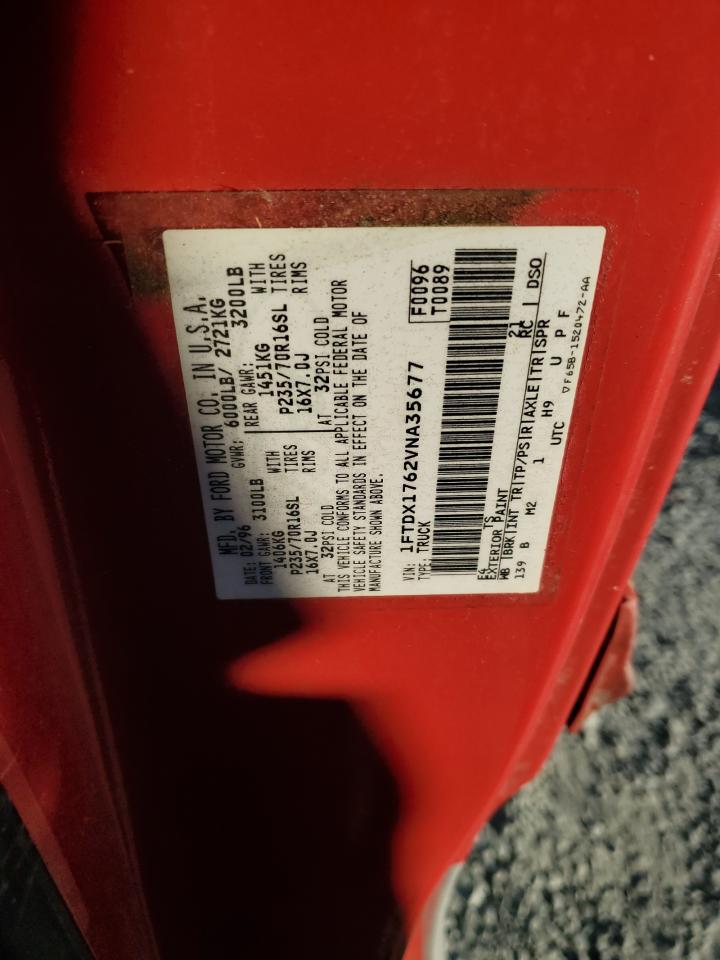 1997 Ford F150 VIN: 1FTDX1762VNA35677 Lot: 93628015