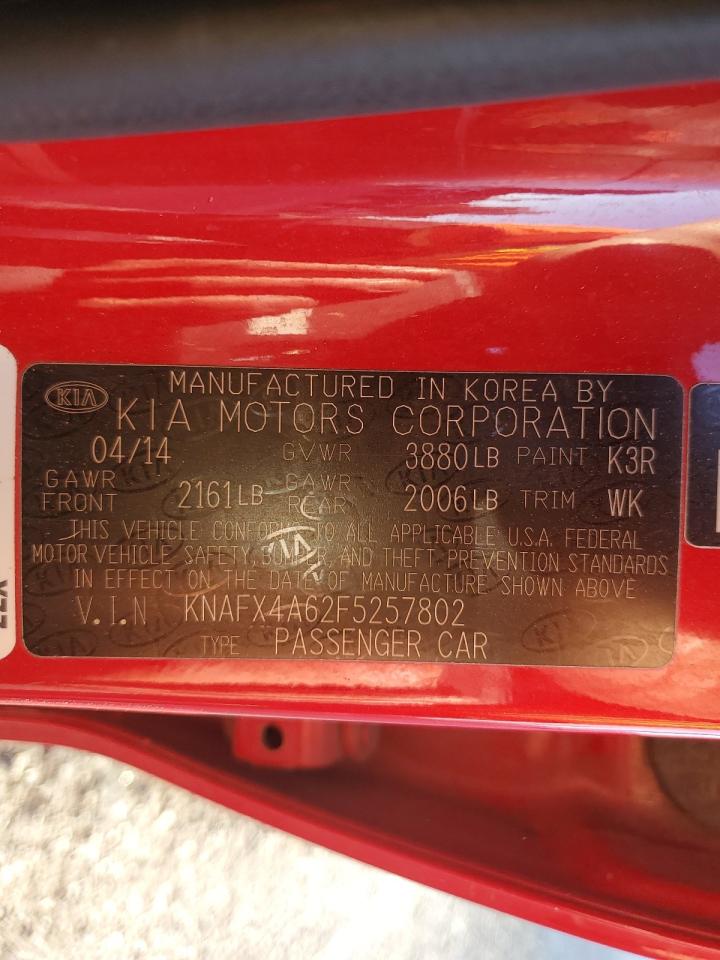 2015 Kia Forte Lx VIN: KNAFX4A62F5257802 Lot: 92119145