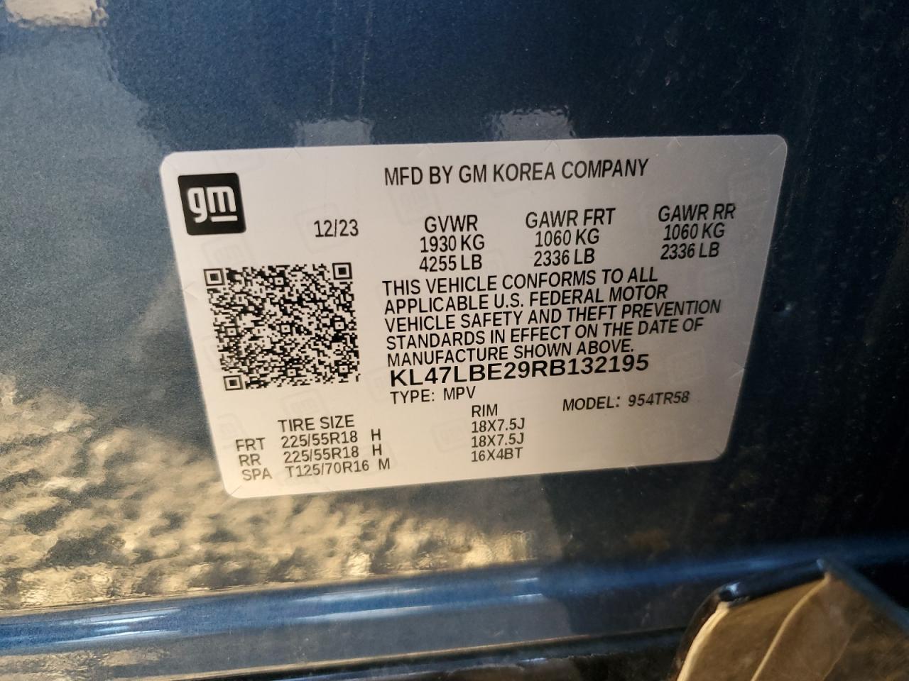 2024 Buick Envista Sport Touring VIN: KL47LBE29RB132195 Lot: 91603985