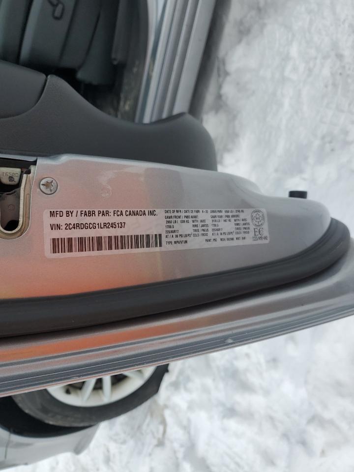 2020 Dodge Grand Caravan Sxt VIN: 2C4RDGCG1LR245137 Lot: 90394425