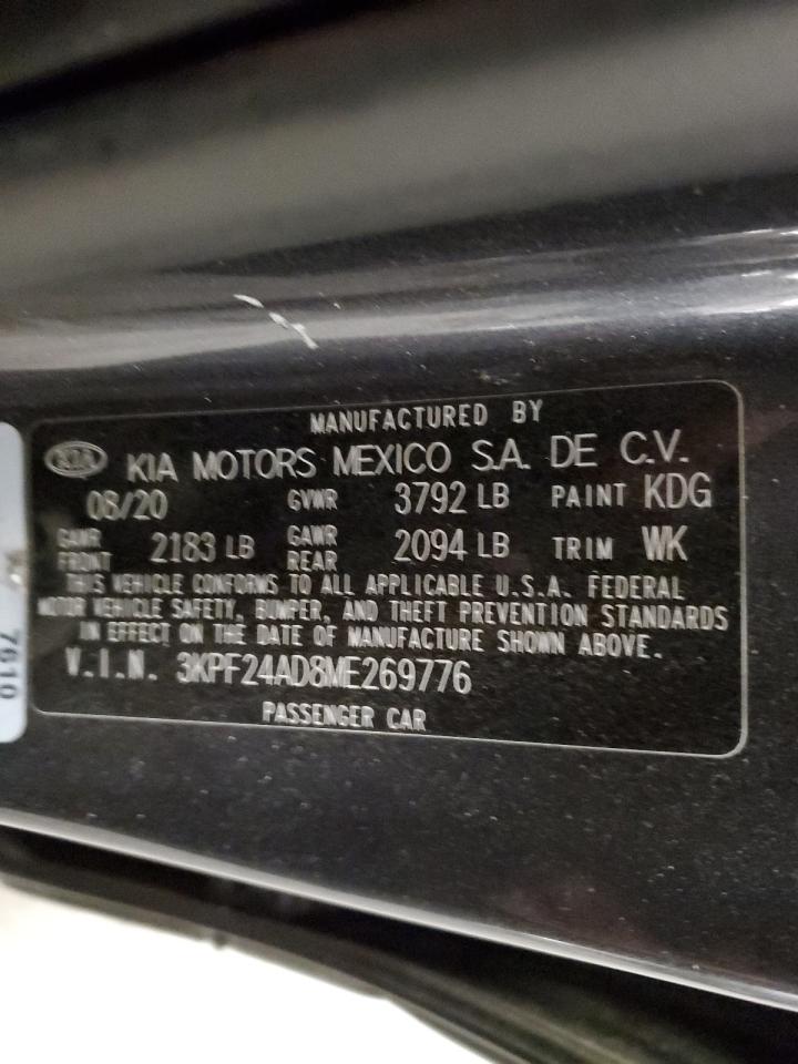 2021 Kia Forte Fe VIN: 3KPF24AD8ME269776 Lot: 92607885