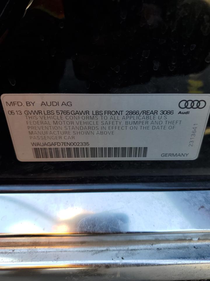 2014 Audi A8 Quattro VIN: WAUAGAFD7EN002335 Lot: 92424315