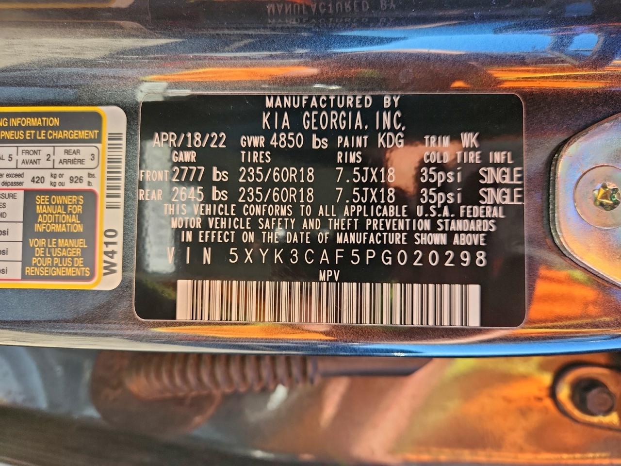 2023 Kia Sportage Ex VIN: 5XYK3CAF5PG020298 Lot: 93721615