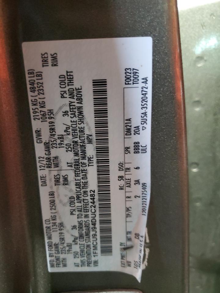 2013 Ford Escape Titanium VIN: 1FMCU9J94DUC24482 Lot: 90872905