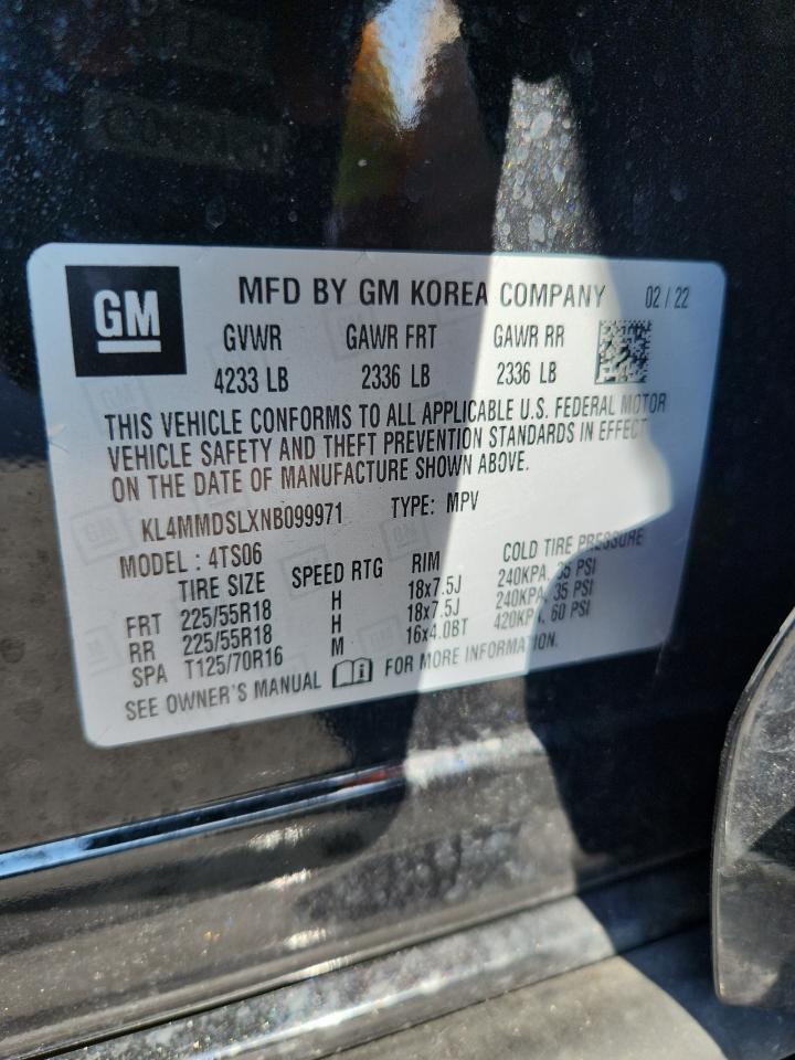 2022 Buick Encore Gx Select VIN: KL4MMDSLXNB099971 Lot: 92295465