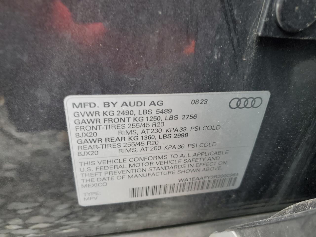 2024 Audi Q5 Premium Plus 45 VIN: WA1EAAFY3R2000964 Lot: 91690925