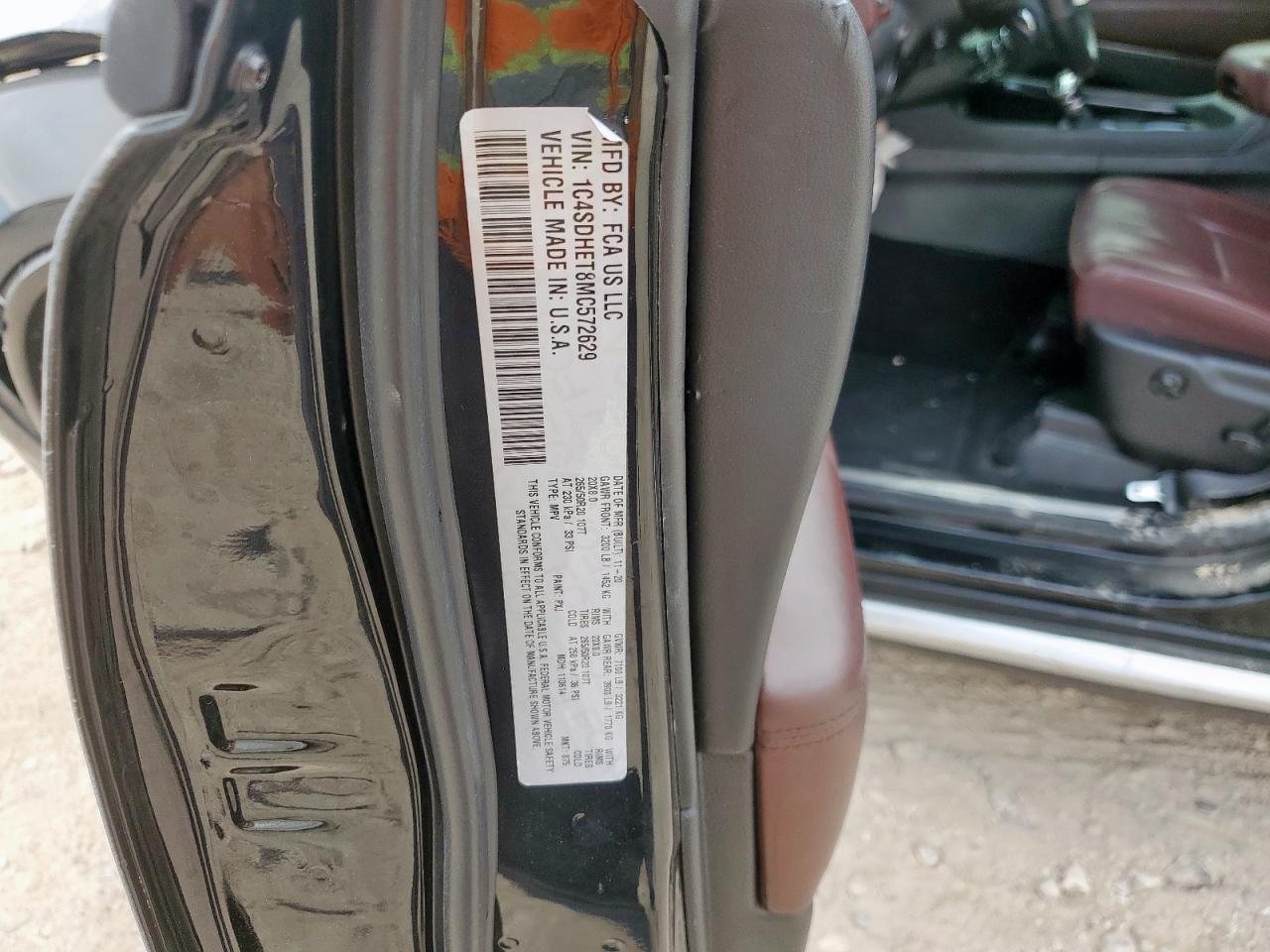 2021 Dodge Durango Citadel VIN: 1C4SDHET8MC572629 Lot: 93275965