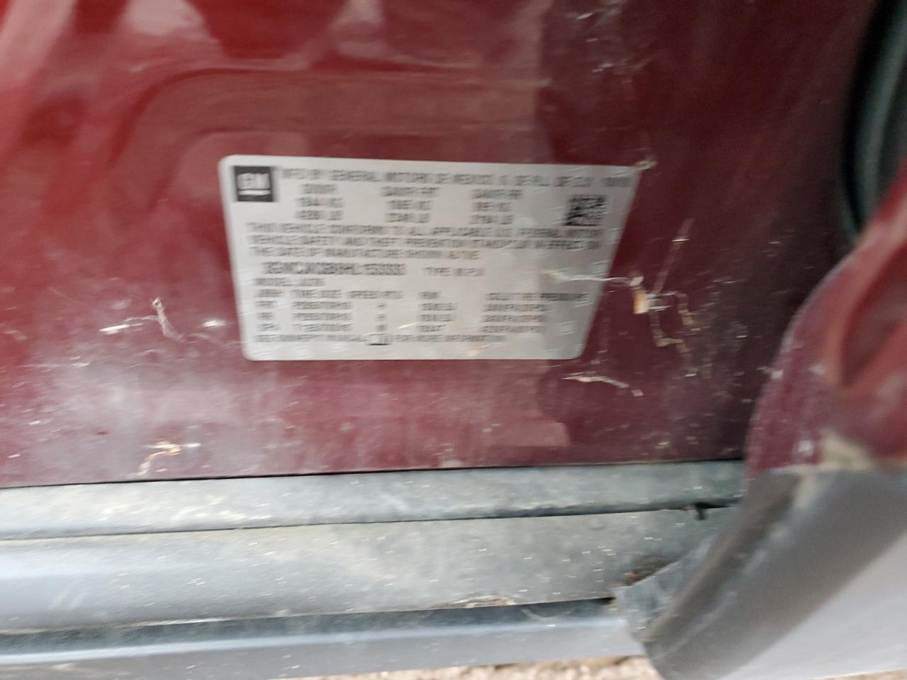 2017 Chevrolet Trax Ls VIN: 3GNCJKSB8HL153333 Lot: 92525245