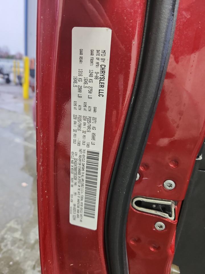 2009 Dodge Journey Se VIN: 3D4GG47B89T551630 Lot: 93134295