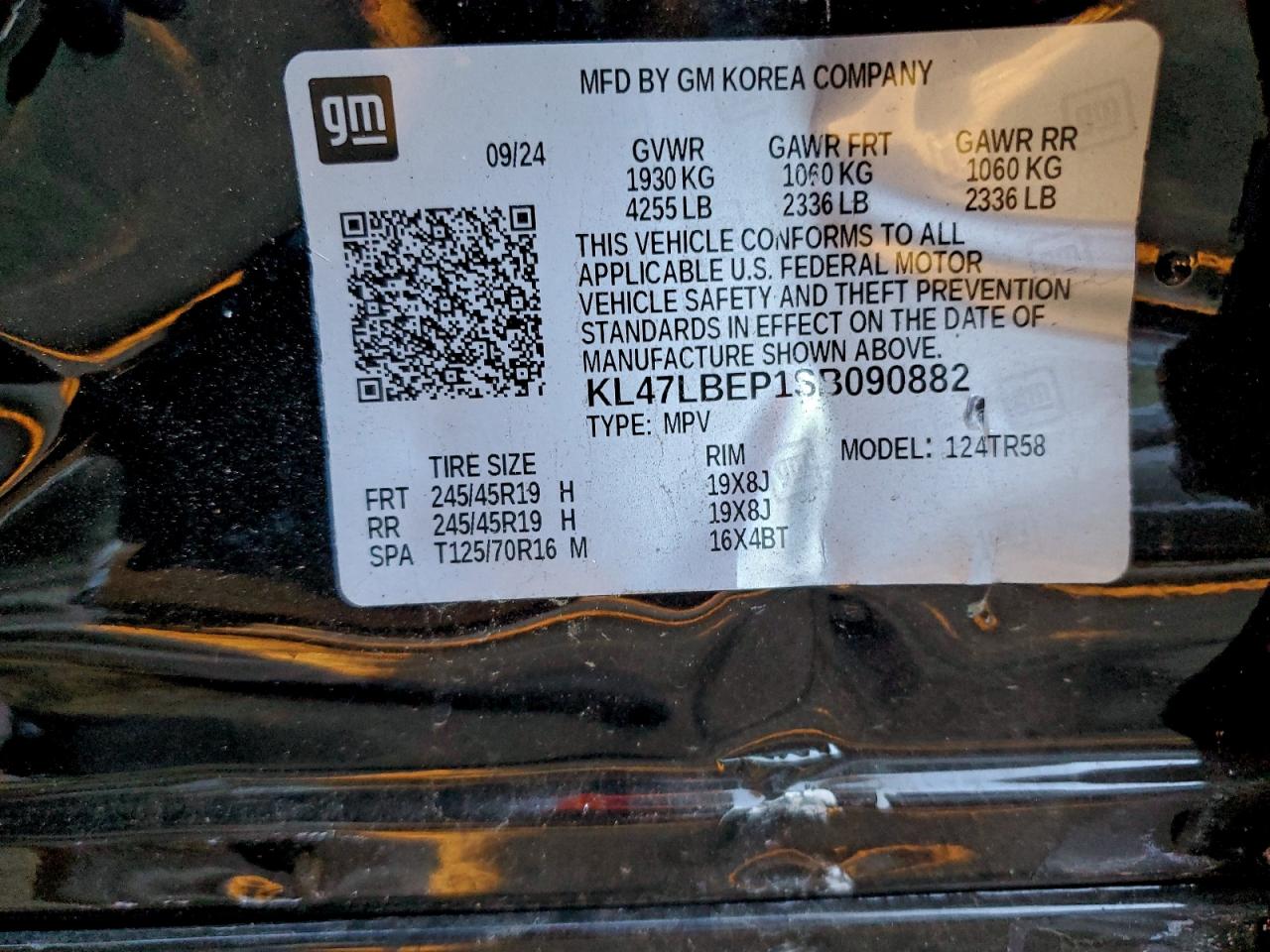 2025 Buick Envista Sport Touring VIN: KL47LBEP1SB090882 Lot: 92790555