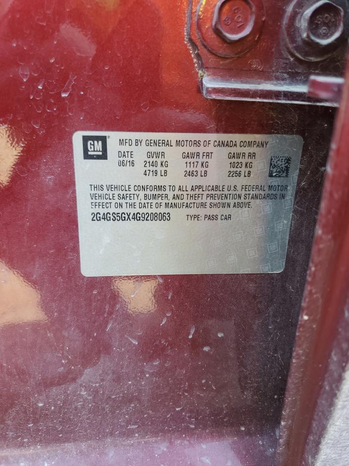 2016 Buick Regal Premium VIN: 2G4GS5GX4G9208063 Lot: 92488785