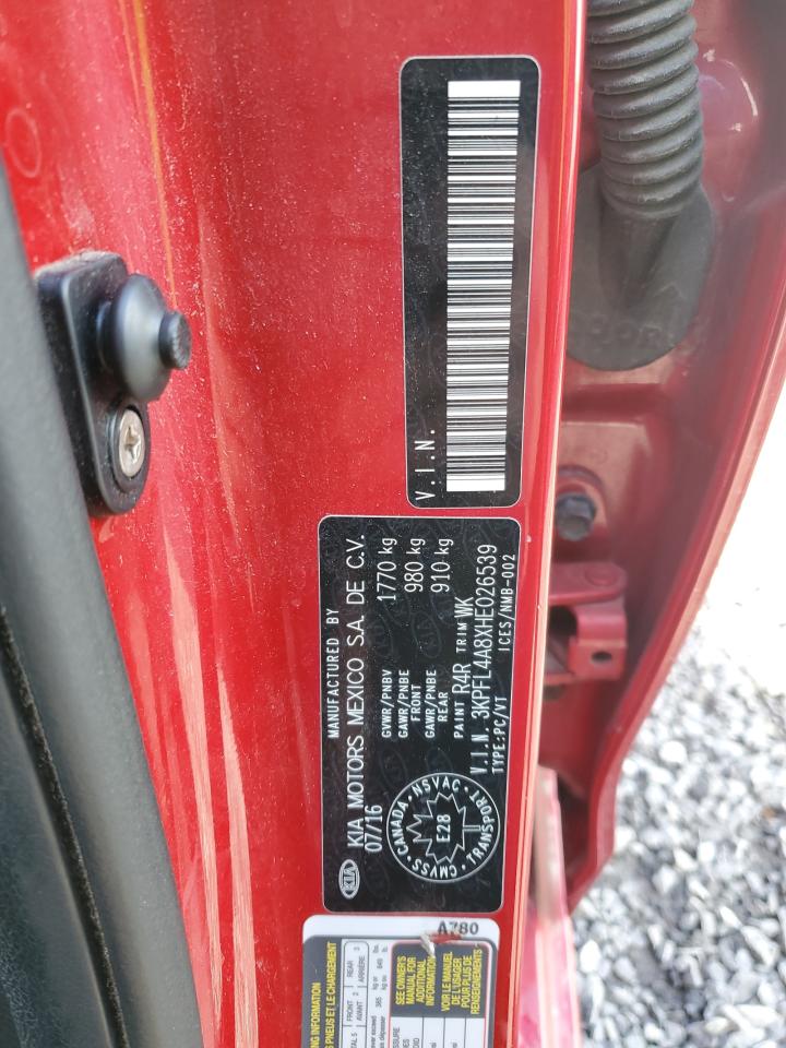 2017 Kia Forte Ex VIN: 3KPFL4A8XHE026539 Lot: 91144345