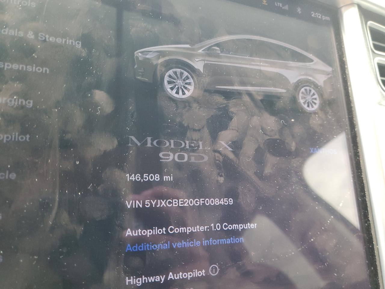 2016 Tesla Model X VIN: 5YJXCBE20GF008459 Lot: 93313065