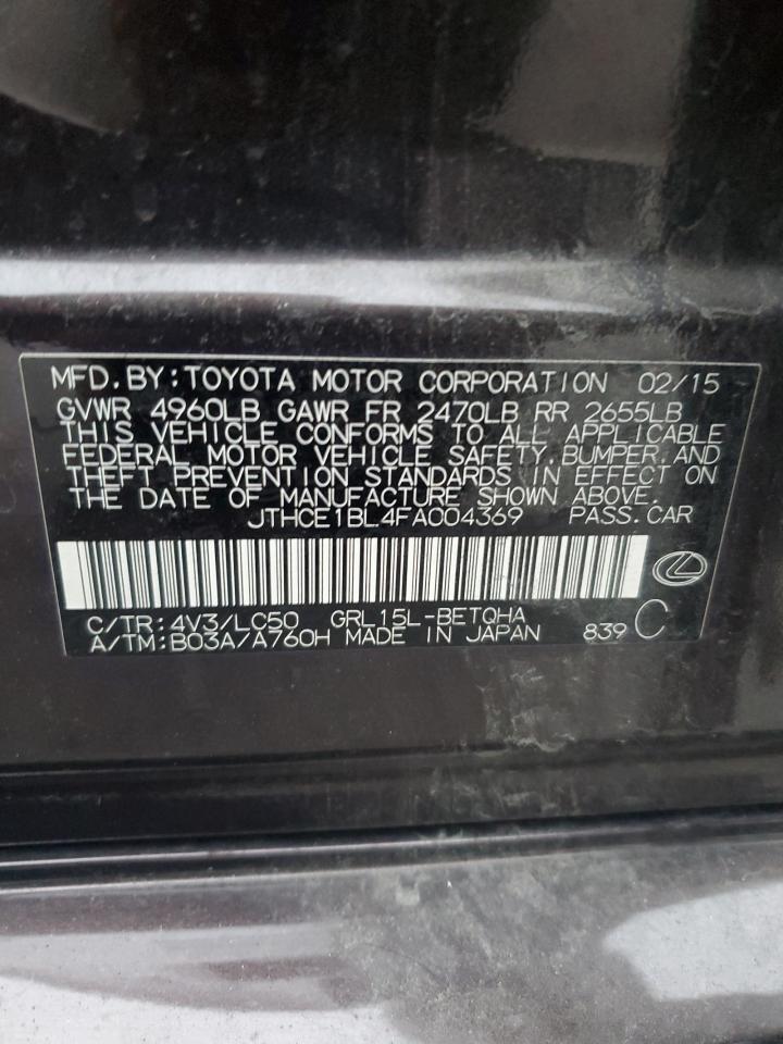 2015 Lexus Gs 350 VIN: JTHCE1BL4FA004369 Lot: 92945715