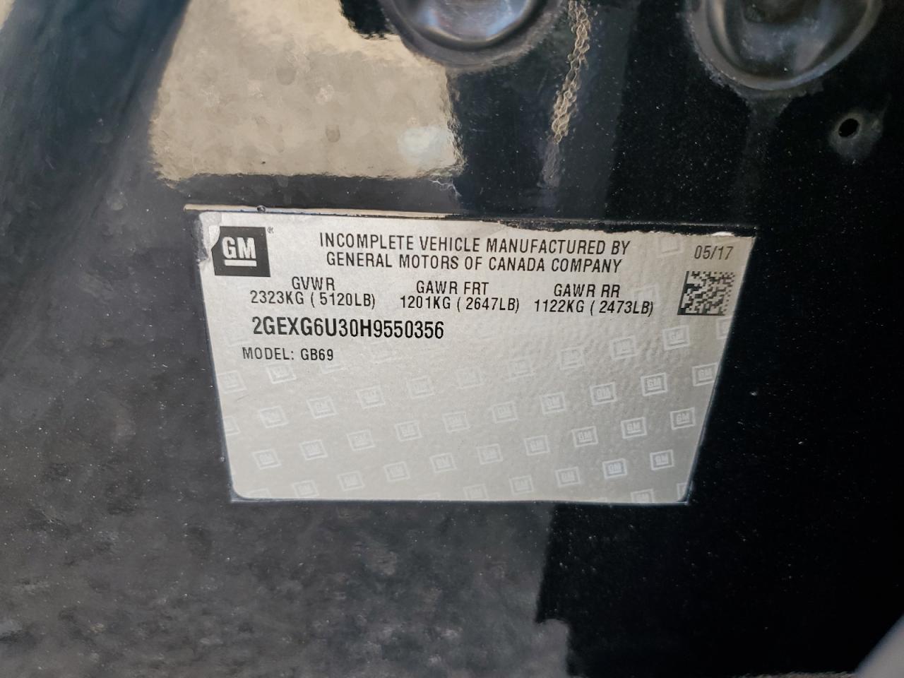 2017 Cadillac Xts Limousine VIN: 2GEXG6U30H9550356 Lot: 84408725