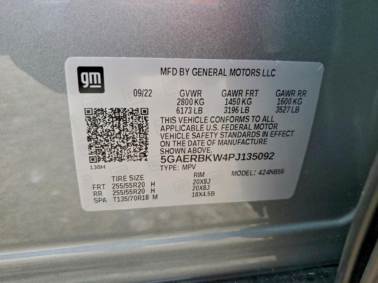 2023 Buick Enclave Essence VIN: 5GAERBKW4PJ135092 Lot: 94047455