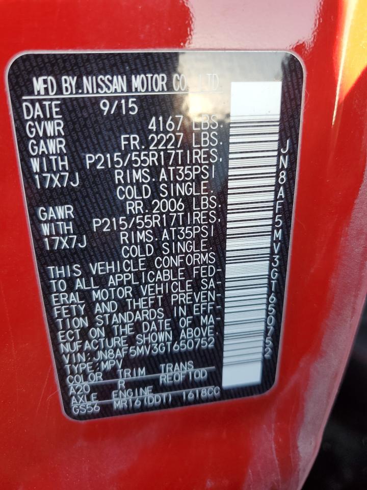 2016 Nissan Juke S VIN: JN8AF5MV3GT650752 Lot: 92425075