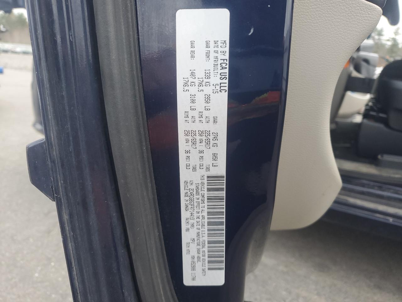 2015 Dodge Grand Caravan Se VIN: 2C4RDGBG3FR714413 Lot: 92349555