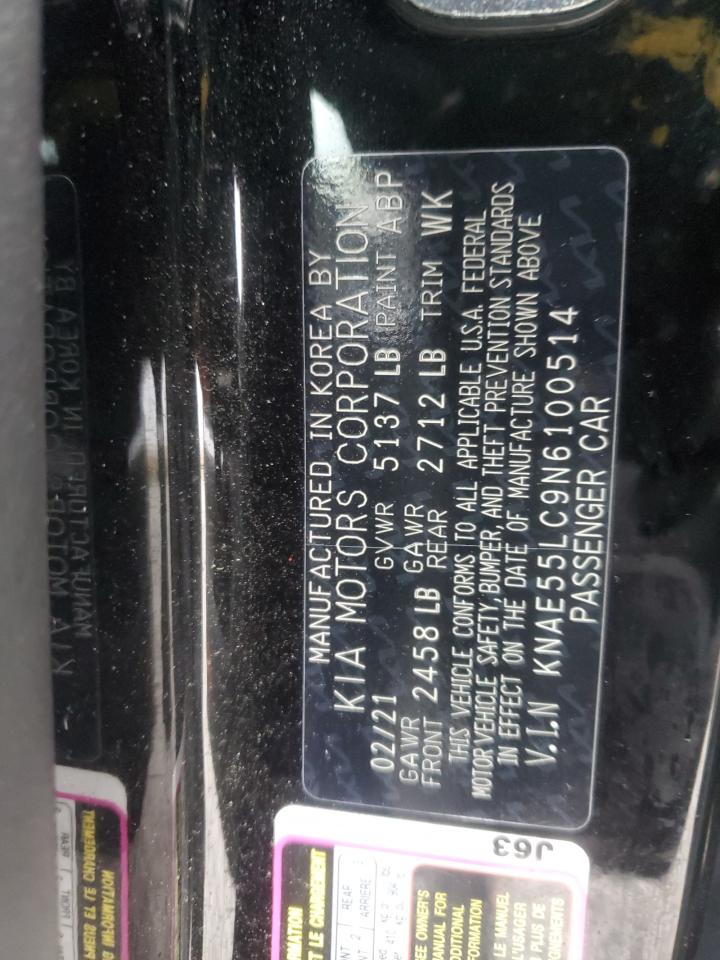 2022 Kia Stinger Gt2 VIN: KNAE55LC9N6100514 Lot: 93952835