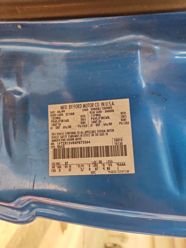 1999 Ford Ranger Super Cab VIN: 1FTZR15V8XPB73564 Lot: 92038725