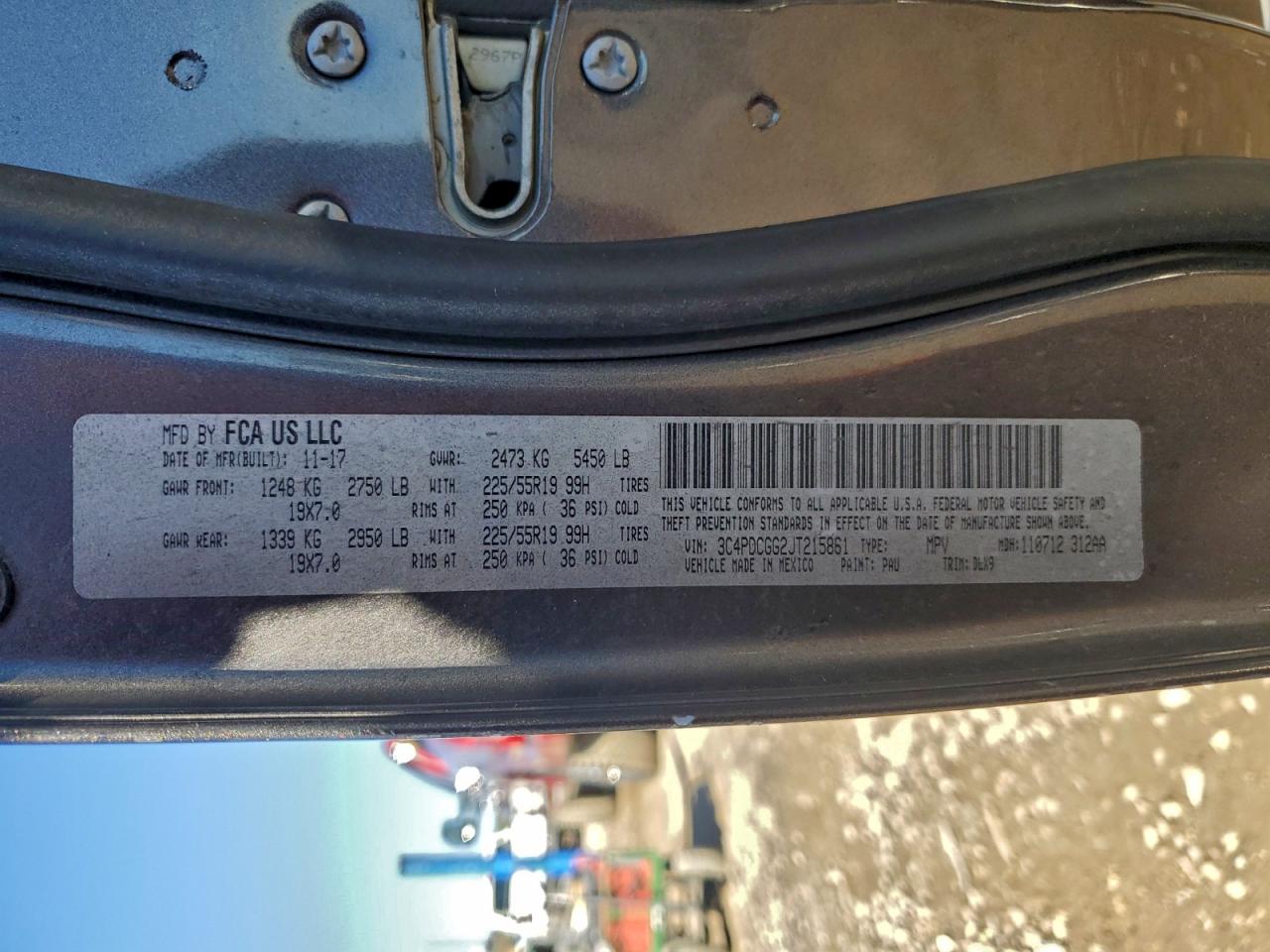 2018 Dodge Journey Crossroad VIN: 3C4PDCGG2JT215861 Lot: 94528545