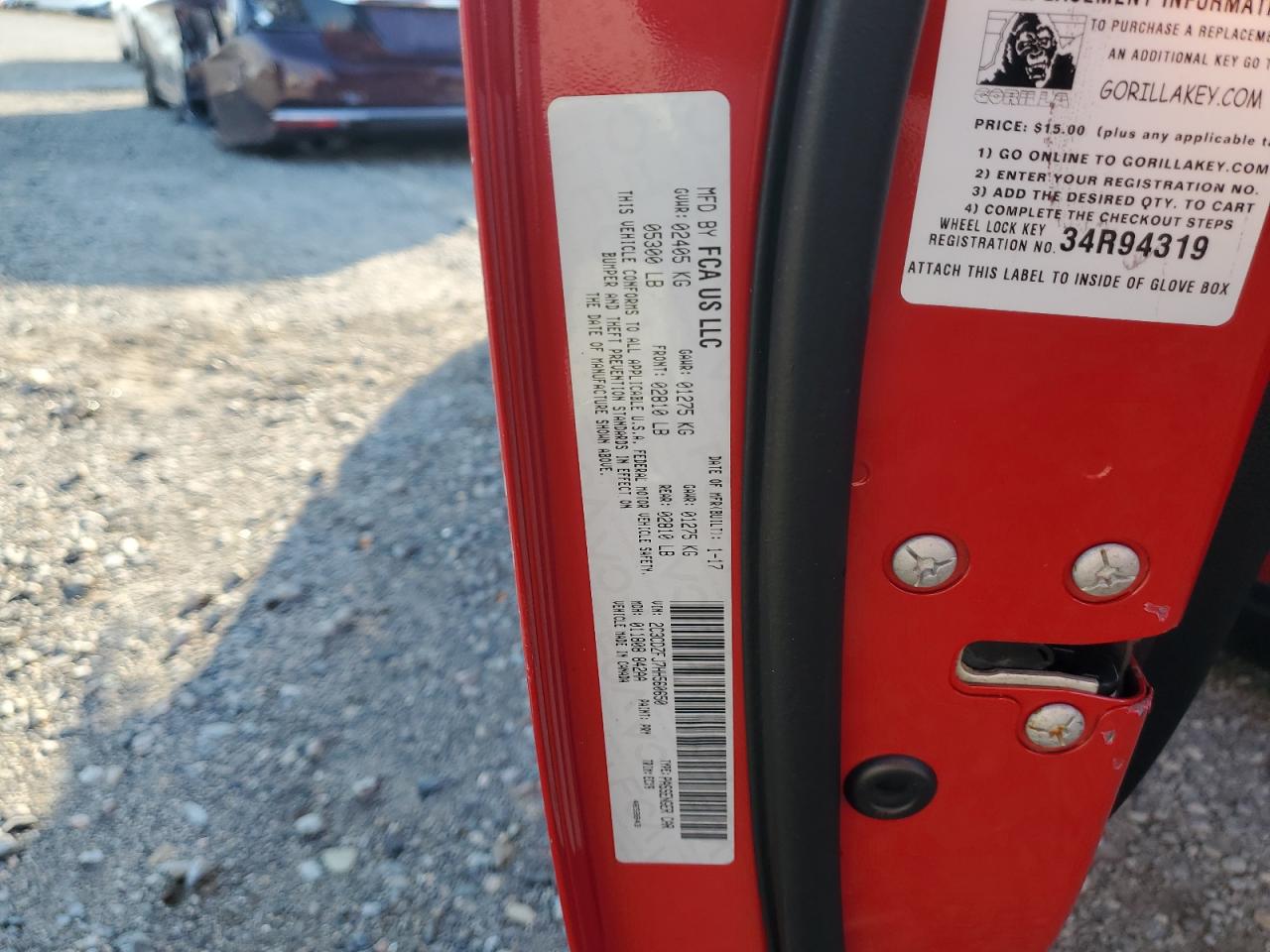 2017 Dodge Challenger R/T 392 VIN: 2C3CDZFJ7HH560650 Lot: 90867595